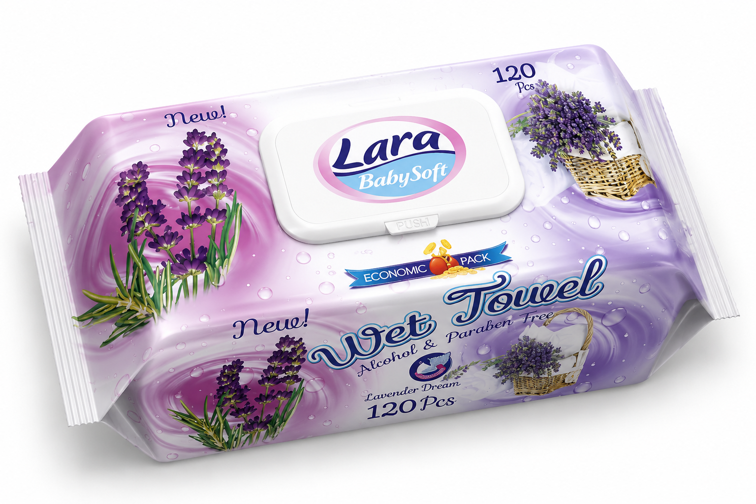 Lingettes Lara Cosmetic — Lavender